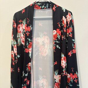 Floral thin sheer over top